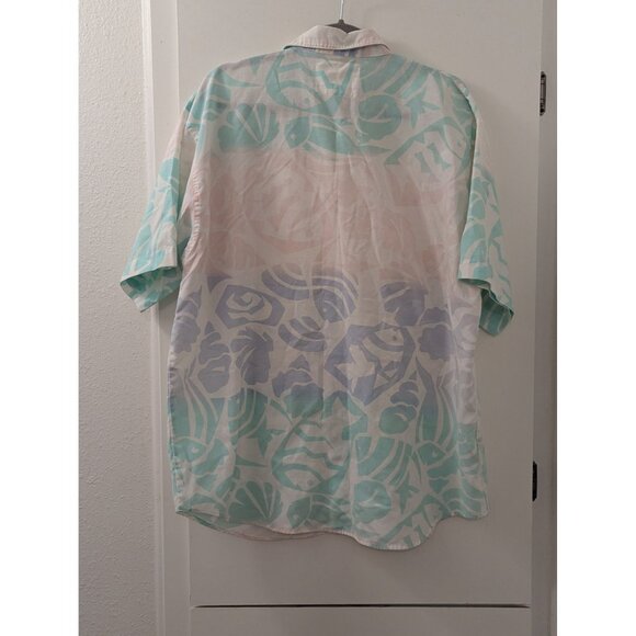 Vintage Pacific Coast Highway PCH Mens Pastel Hawaiian Button-Up Shirt XL - Picture 5 of 7